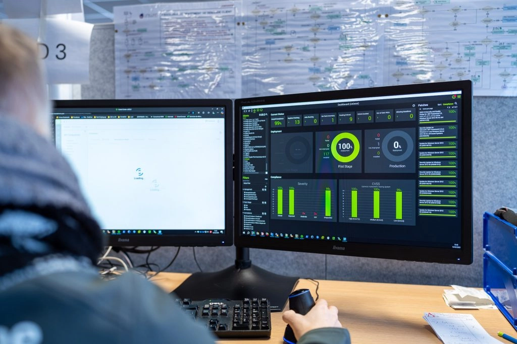 Travail via PC sur la cybersécurité d'une entreprise